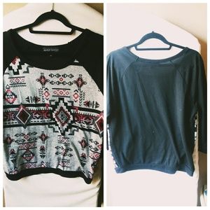 A native print shirt